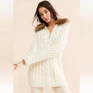 SHOW ME YOUR MUMU Sun Valley Pullover Sweater Cream NEW